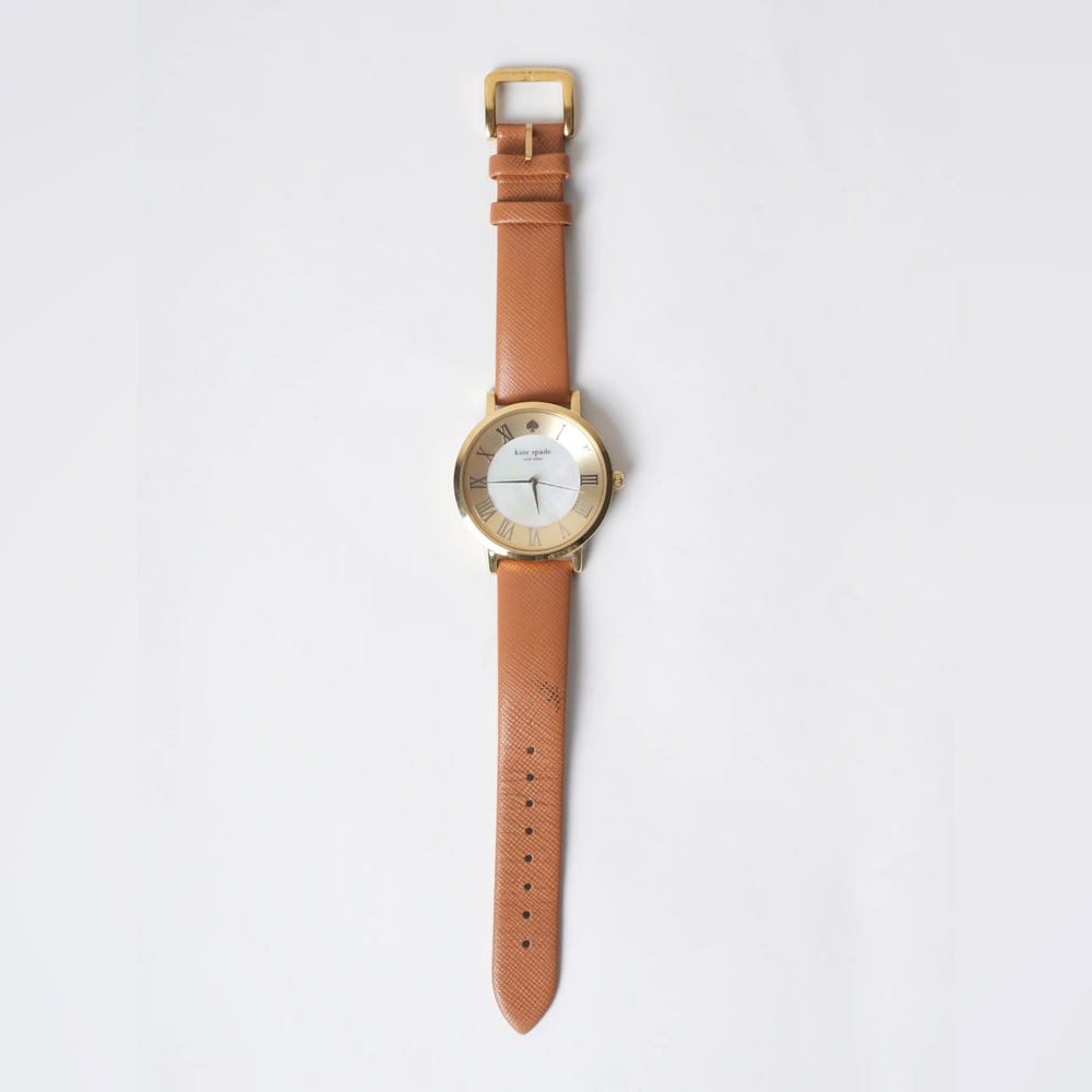 KATE SPADE Ladies Large Watch - Brown Leather Band